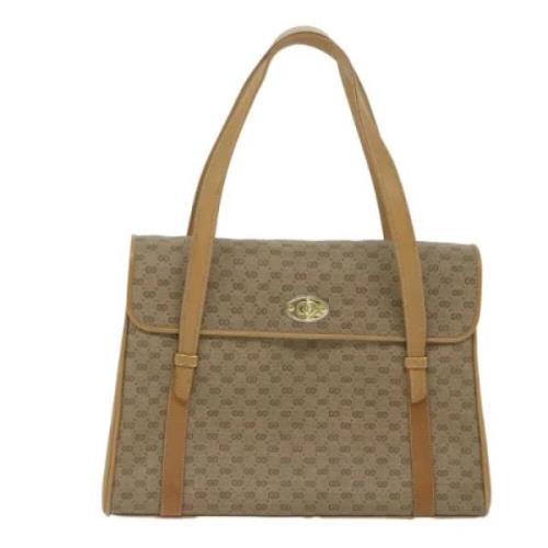 Pre-owned Canvas gucci-bags Gucci Vintage , Beige , Dames