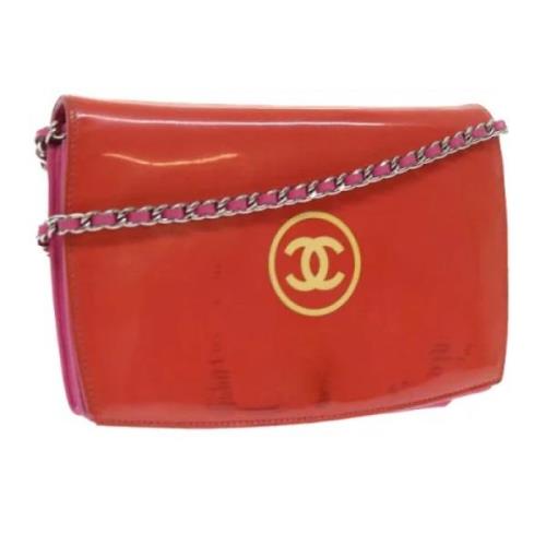 Pre-owned Leather chanel-bags Chanel Vintage , Orange , Dames