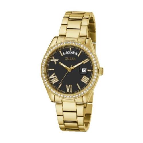 Dames Armbandhorloge Luna goudkleurig 36 mm Guess , Yellow , Dames