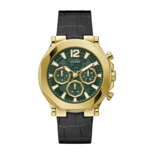 Heren Multifunctioneel Horloge Edge zwart, goud 46 mm Gw0492G3 Guess ,...