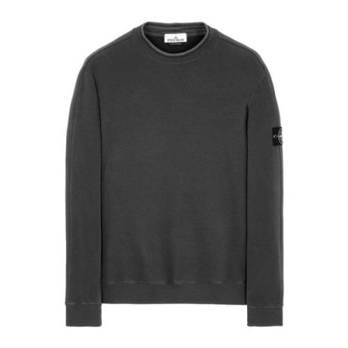 Sweatshirt van stretch katoen fleece Stone Island , Gray , Heren