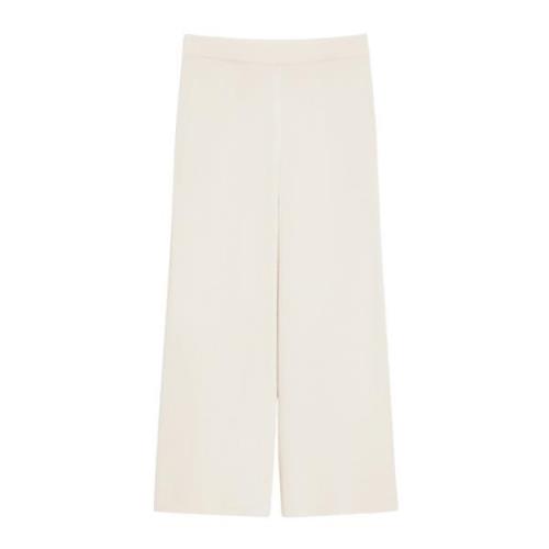 Rechte Pasvorm Elastische Taillebroek Max Mara , Beige , Dames