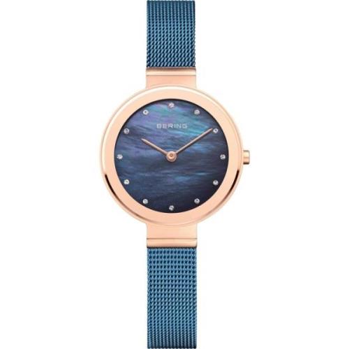 Dameshorloge Classic 28 mm Armband Milanese 10128-368 Bering , Blue , ...