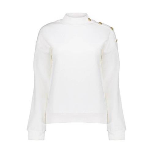 Sweatshirt met knopen Geisha , White , Dames