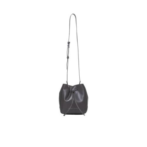 Donkerbruine Leren Bucket Bag Brunello Cucinelli , Brown , Dames