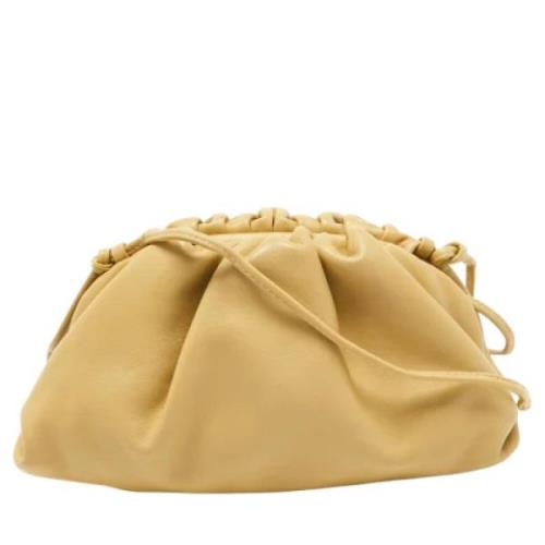 Pre-owned Leather clutches Bottega Veneta Vintage , Yellow , Dames