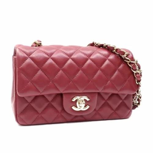 Pre-owned Leather chanel-bags Chanel Vintage , Red , Dames