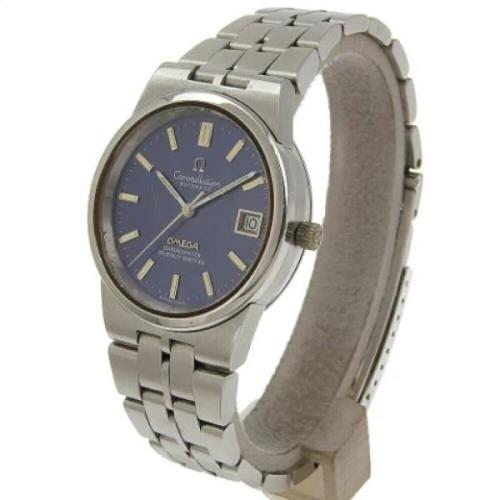 Pre-owned Stainless Steel watches Omega Vintage , Blue , Heren