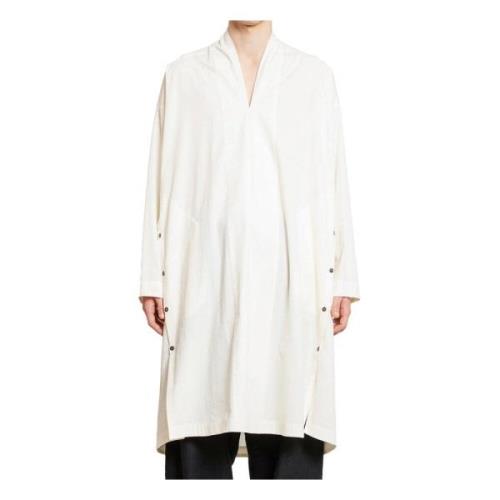 Kimono Kraag Losse Pasvorm Tuniek Jan-Jan VAN Essche , White , Heren