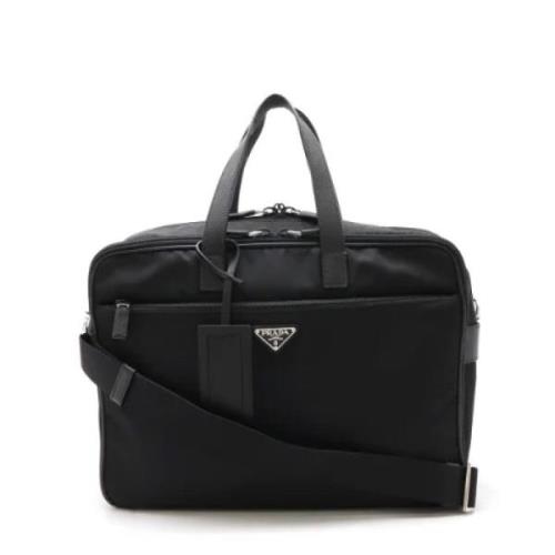 Pre-owned Canvas briefcases Prada Vintage , Black , Dames