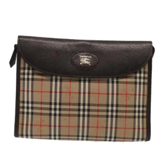 Pre-owned Canvas clutches Burberry Vintage , Beige , Dames