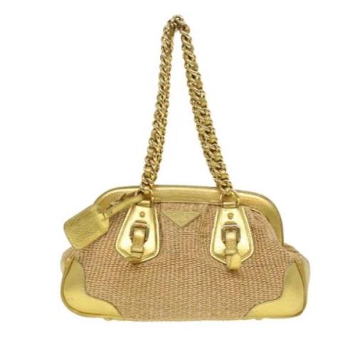 Pre-owned Leather prada-bags Prada Vintage , Beige , Dames