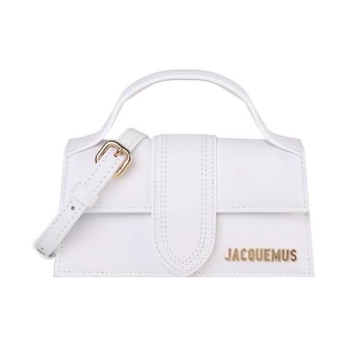 Witte leren schoudertas met kaartsleuf Jacquemus , White , Dames