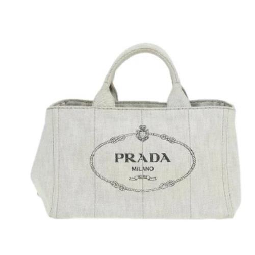 Pre-owned Canvas prada-bags Prada Vintage , Gray , Dames