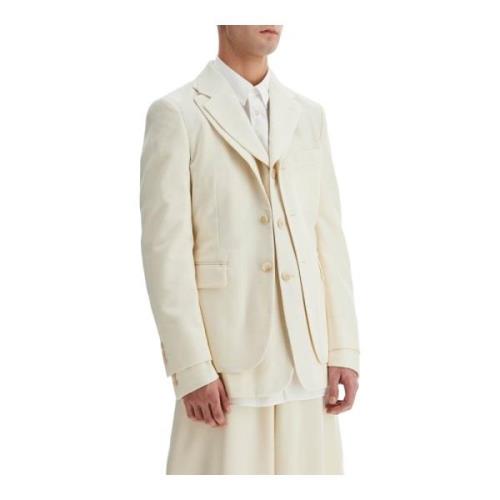 Dubbel laag wollen blazer heren Comme des Garçons , Beige , Heren