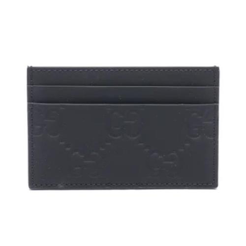 Pre-owned Leather wallets Gucci Vintage , Black , Dames