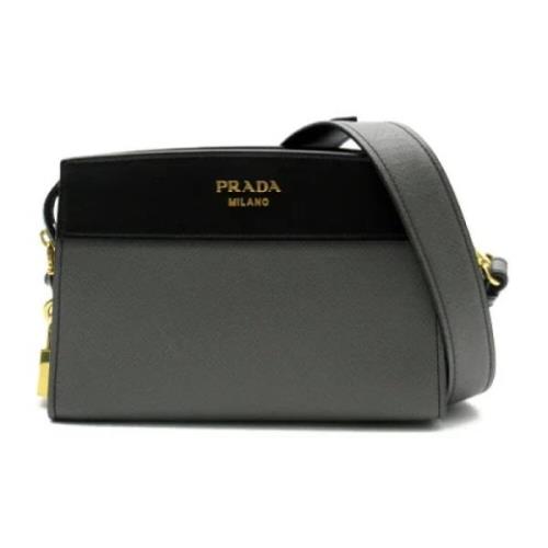 Pre-owned Leather prada-bags Prada Vintage , Gray , Dames