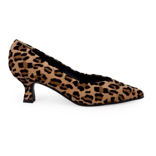 Luipaardprint Suède Pumps Sangiorgio , Beige , Dames