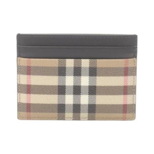 Pre-owned Leather wallets Burberry Vintage , Beige , Dames