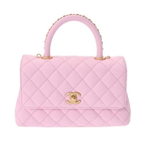 Pre-owned Leather chanel-bags Chanel Vintage , Pink , Dames