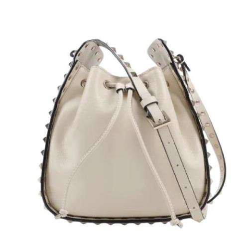 Pre-owned Leather handbags Valentino Vintage , Beige , Dames