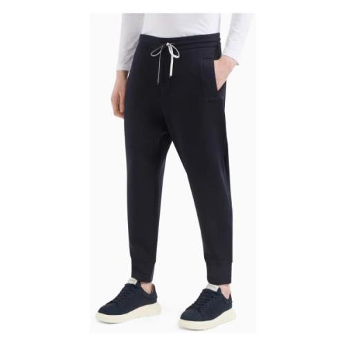 Sportieve stijl contrastdetail broek Emporio Armani , Black , Heren