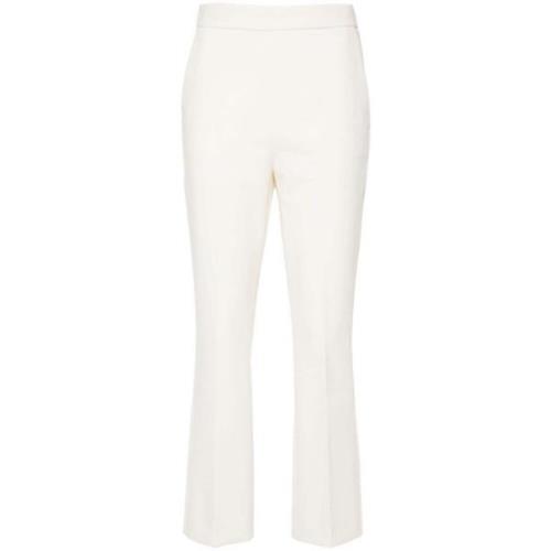 Witte Broek Rechte Pijp Geperst Max Mara , White , Dames