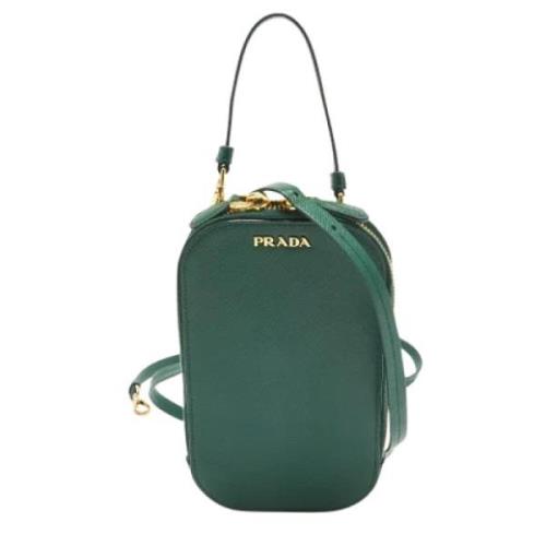 Pre-owned Leather prada-bags Prada Vintage , Green , Dames