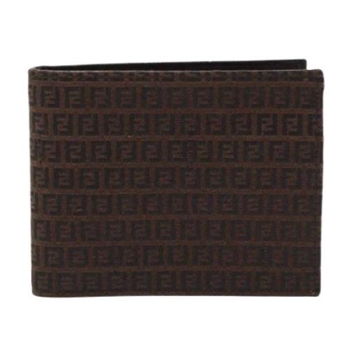 Pre-owned Leather wallets Fendi Vintage , Black , Heren