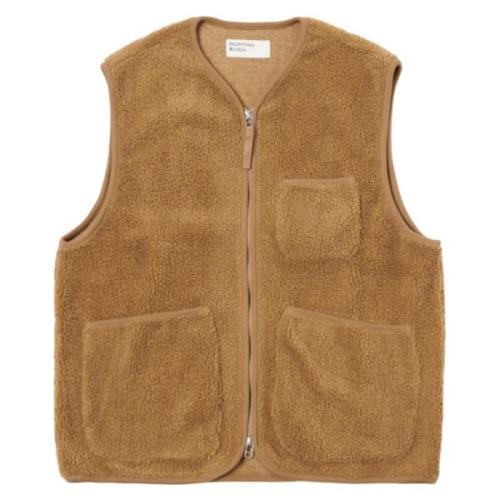 Stone Mountain Fleece Gilet met Shawl Kraag Universal Works , Brown , ...