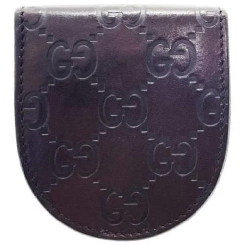 Pre-owned Leather wallets Gucci Vintage , Brown , Dames