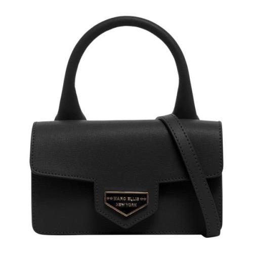 Zwarte leren handtas Maya SF Marc Ellis , Black , Dames