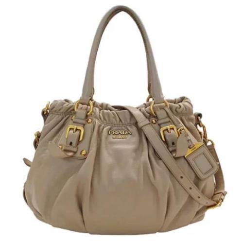 Pre-owned Leather prada-bags Prada Vintage , Beige , Dames