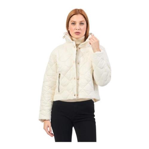 Gewatteerd kort jack met verborgen rits Gaudi , White , Dames