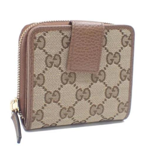 Pre-owned Canvas wallets Gucci Vintage , Brown , Dames