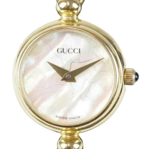 Pre-owned Fabric watches Gucci Vintage , Yellow , Dames