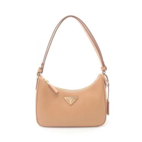 Pre-owned Leather prada-bags Prada Vintage , Beige , Dames