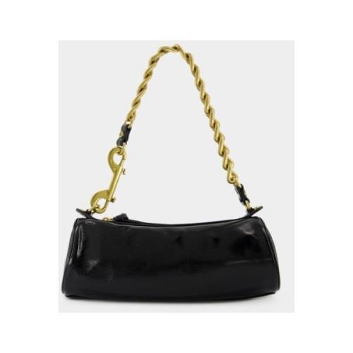 Zwarte leren cilindertas dubbel dragen Vivienne Westwood , Black , Dam...