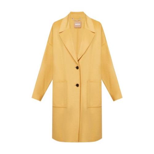 Donkergele Cattina Jas Boss , Yellow , Dames