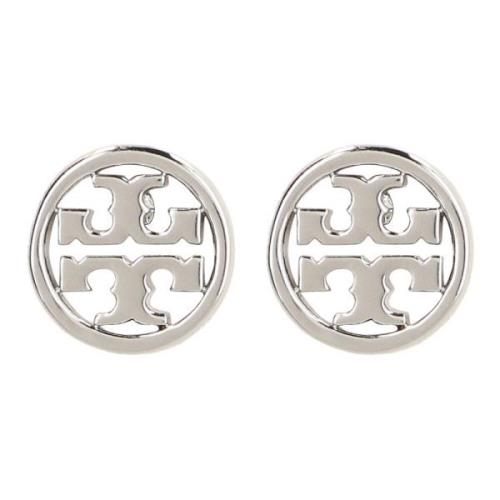 Stijlvolle Logoed Messing Oorbellen Tory Burch , Gray , Dames