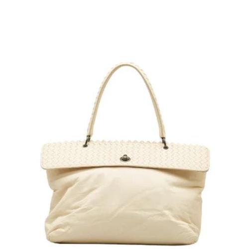 Pre-owned Leather handbags Bottega Veneta Vintage , White , Dames