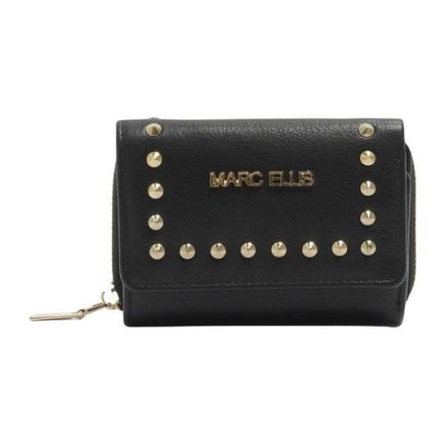 Zwarte portemonnee met decoratieve studs Marc Ellis , Black , Dames