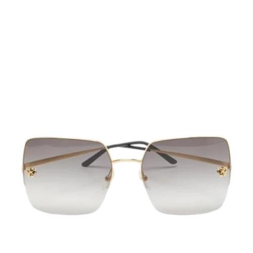 Pre-owned Acetate sunglasses Cartier Vintage , Gray , Dames