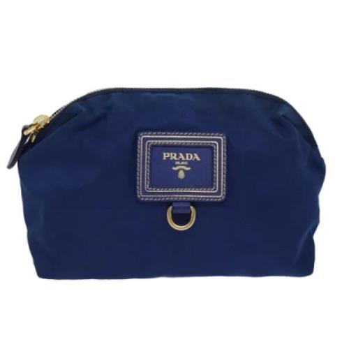 Pre-owned Canvas prada-bags Prada Vintage , Blue , Dames