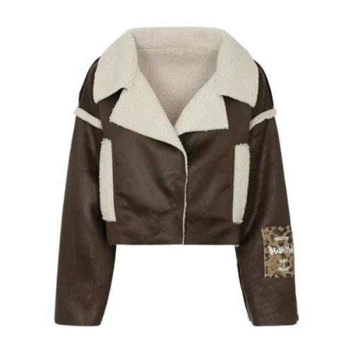 Bruine wollen jas voor vrouwen Disclaimer , Brown , Dames