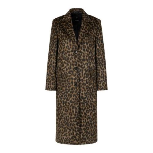 Luipaardprint Klassieke Stijl Jas Joop! , Brown , Dames