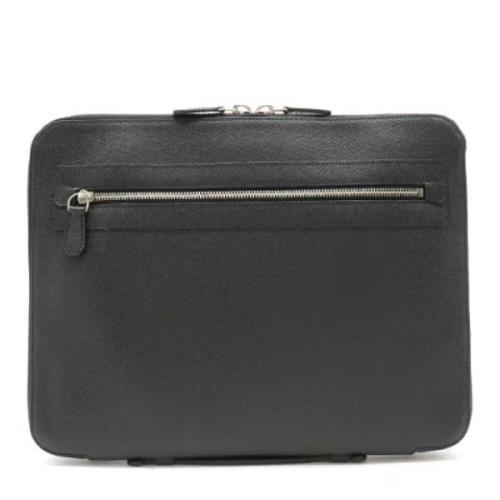 Pre-owned Leather briefcases Louis Vuitton Vintage , Black , Heren