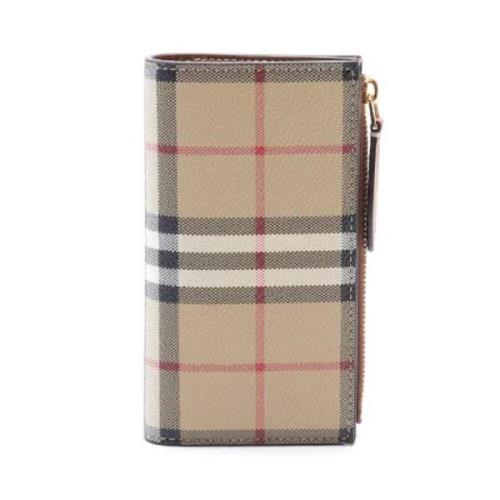 Pre-owned Canvas wallets Burberry Vintage , Beige , Dames