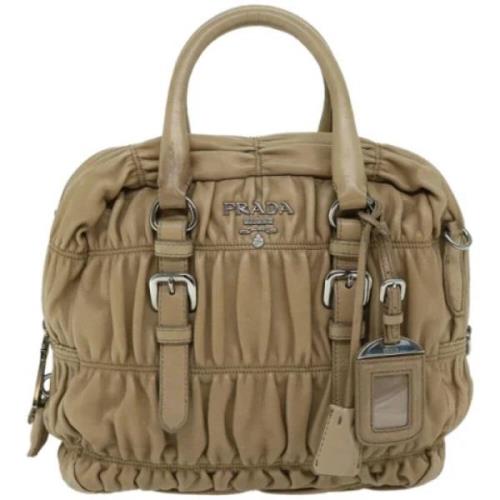 Pre-owned Leather prada-bags Prada Vintage , Beige , Dames