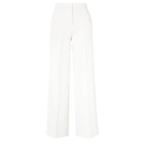 Crepe Bian Broek Pinko , White , Dames